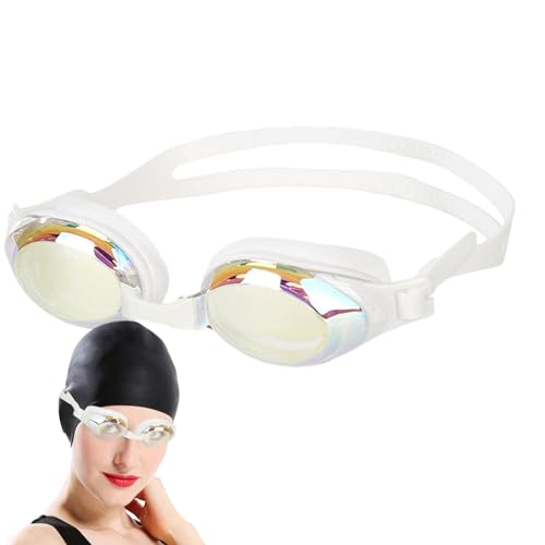 Schwimmbrille für Erwachsene,Schwimmbrille für Herren - Unisex-Schwimmbrille für Erwachsene,Vollständiger Schutz, klare Sicht, kein Auslaufen, Anti-Beschlag-Schwimmbrille für Erwachsene, Frauen und Ju von Nkmujil