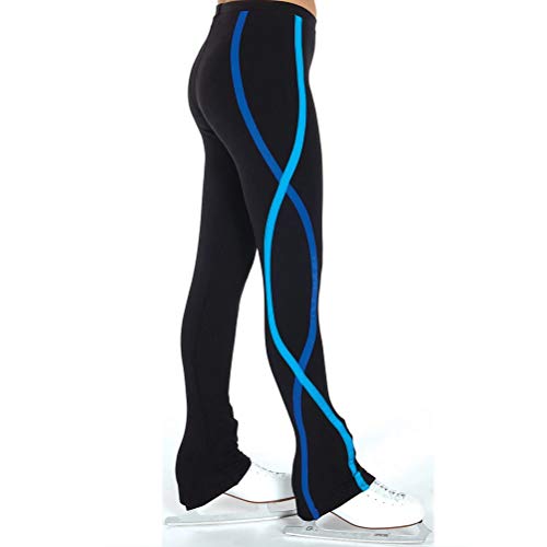 Nnnydjy Winter Eiskunstlaufhose Für Mädchen Eislaufhose Mit Spiralstreifen Für Damen Leggings Stretchy Spandex Training/Wettkampf Skating Wear,B,XXXL von Nnnydjy