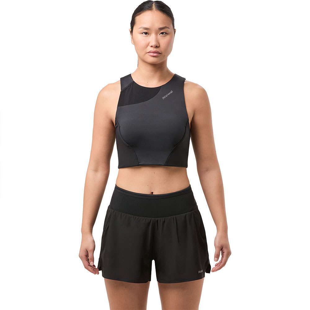 Nnormal Trail Cropped Sports Top Schwarz XL Frau von Nnormal