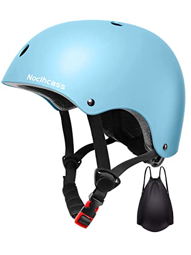 Skaterhelm,Fahrradhelm für Kinder,Jugendliche und Erwachsene,CPSC-zertifizierter Kinder-Fahrradhelm,Robuster Radhelm mit Verstellbarem Riemen für den Alltag,beim Skaten,BMX oder Longboarden von Nocihcass