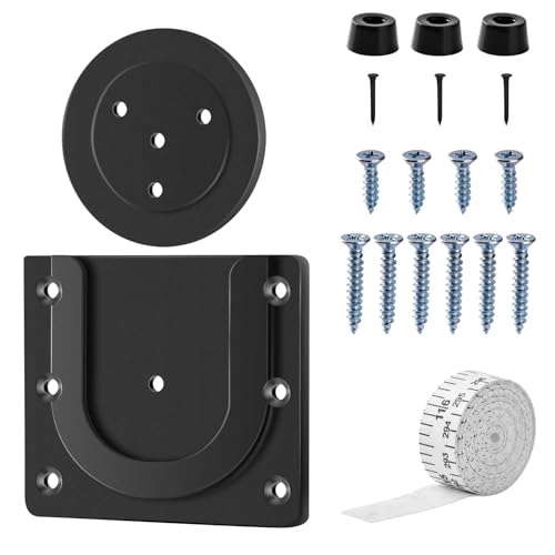 Dartscheibe Halterung Kit, Dart Board Wandhalter mit Oche-Maßband, Wand Aufhängen Halterung Set für Steeldartboards, Dartscheiben Zubehör Halterung zum Aufhängen für Dartboards (Schwarz) von Nodcows