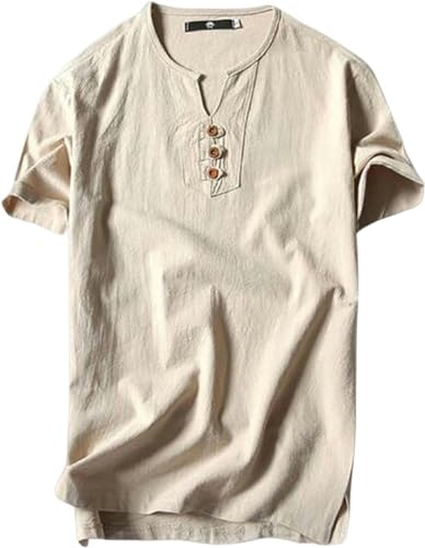 Nogkdyc Herren Sommer T-Shirts Herren T-Shirts Übergröße 5XL 6XL 8XL 9XL Groß Oversized T-Shirt Leinen Kurzarm T-Shirt Herren Sommer Männer-Brust 150 cm 8XL-Beige Nogkdyc Herren Sommer T-Shirts Herren T-Shirts Übergröße 5XL 6XL 8XL 9XL Groß Oversized T-Shirt Leinen Kurzarm T-Shirt Herren Sommer Männer-Brust 150 cm 8XL-Beige von Nogkdyc