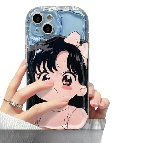 Nogkdyc Kawaii Handyhülle Für iPhone 15 Süße Wütende Mädchen Sonnenbrille Halter Geeignet Für iPhone 15 Pro Max Phone Hülle iPhone 14/12/12 Cartoon Telefonhülle-A01-Für iPhone 11 von Nogkdyc