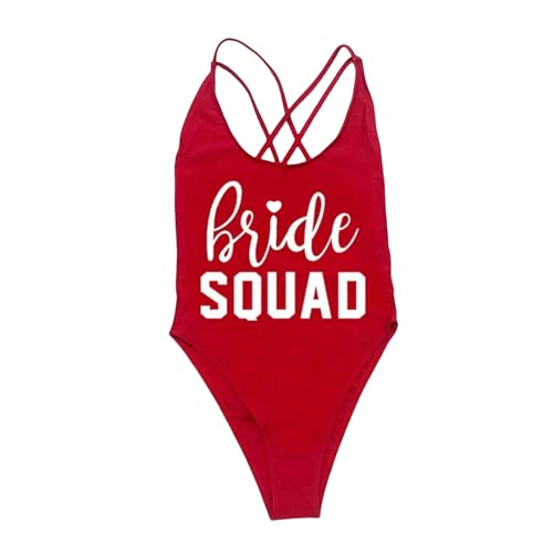 Nogkdyc Team Bride Swimsuit Braut Und Braut Sommerteam Sommer Badezimmer Kostüme Frau Dame Badezimmer Kostüm-Rewh-L von Nogkdyc