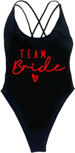 Nogkdyc Team Bride Swimsuit Ganzer Badeanzug Mit Druck Aus Vollständigen Kostümbuchstaben Für Bachelorette Party-S-Blor von Nogkdyc