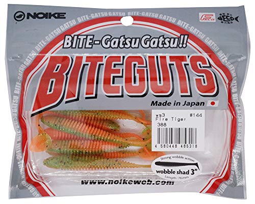 Noike Wobble Shad 3' 7,6cm - 9 Gummifische, Farbe:Fire Tiger UV Noike Wobble Shad 3' 7,6cm - 9 Gummifische, Farbe:Fire Tiger UV von Noike