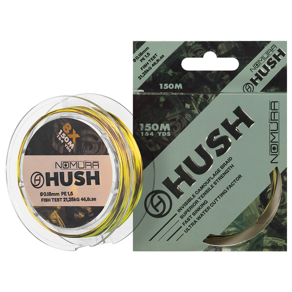 Nomura Hush 8x 150 M Braided Line  0.080 mm von Nomura