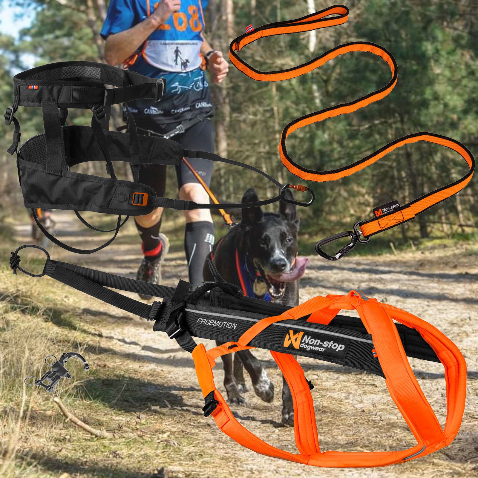 Non-stop dogwear CANICROSS SET - Komplett-Set black/orange Non-stop dogwear CANICROSS SET - Komplett-Set black/orange von Non stop dogwear EU GmbH