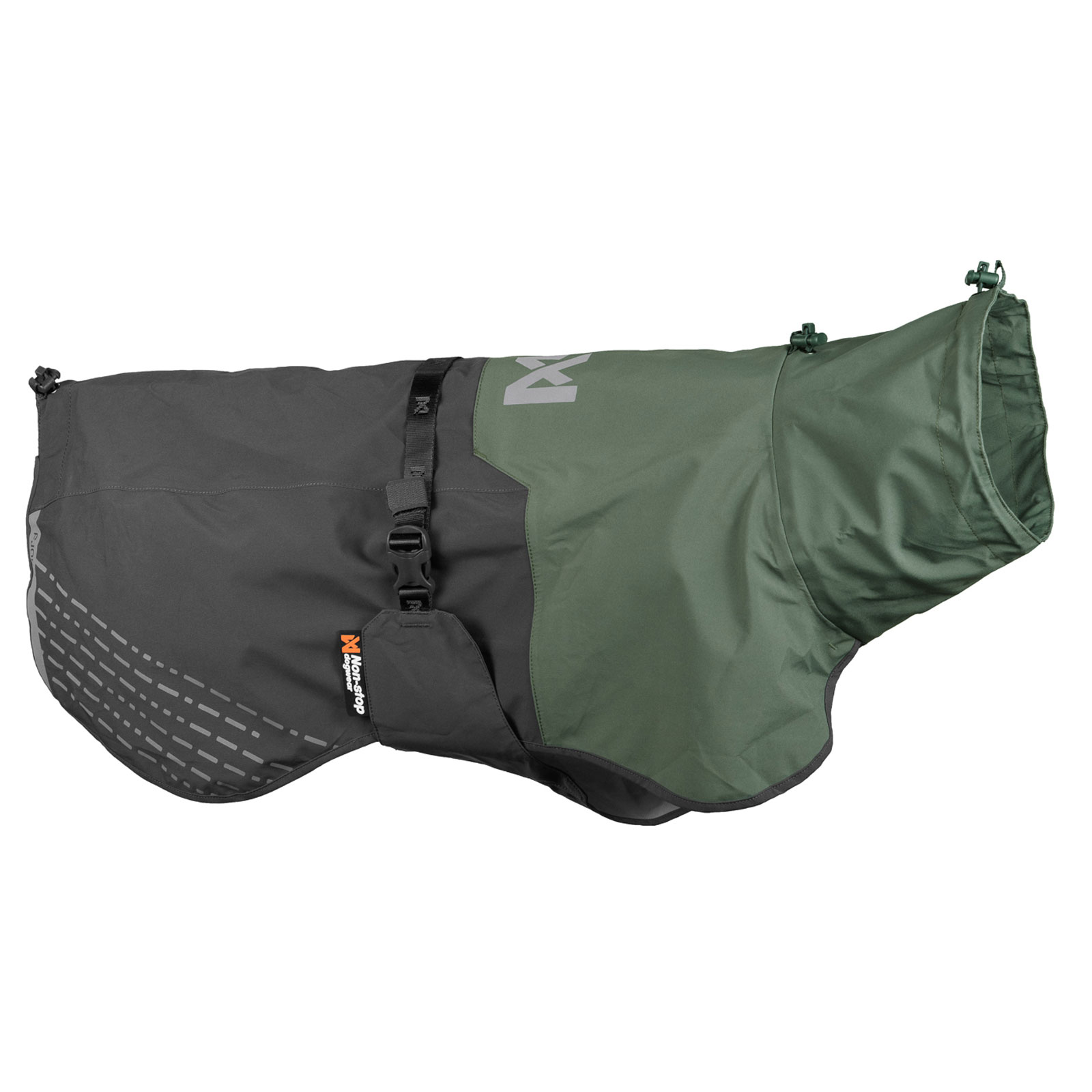 Non-stop dogwear FJORD RAINCOAT grey/green |2963| Regenschutz Non-stop dogwear FJORD RAINCOAT grey/green |2963| Regenschutz von Non stop dogwear EU GmbH