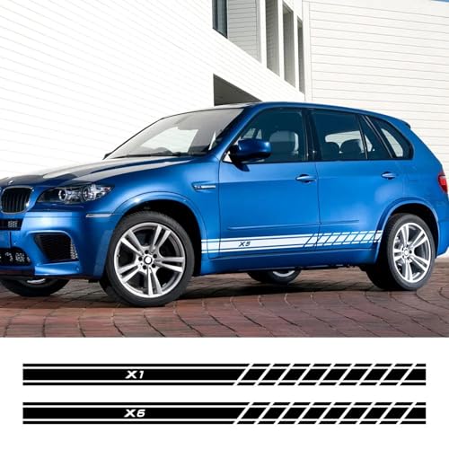 NonWoohdf 2 STÜCKE Autotür-Seitenschweller-Aufkleber, Vinyl-Aufkleber, passend für BMW X5 E70 F15 G05 X1 F48 X3 F25 X6 E71 X2 F39 X4 F26 X7 G07 Zubehör von NonWoohdf