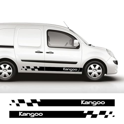 NonWoohdf 2 STÜCKE Autotüraufkleber Van Graphics Vinyl-Aufkleber, passend für Renault Kangoo 1 2 3 4x4 MK1 MK2 MK3 Tuning-Zubehör von NonWoohdf