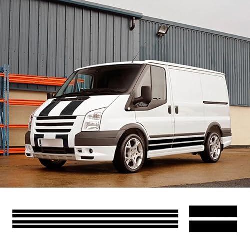 NonWoohdf 4 Teile/los Autoaufkleber Schutz Camper Van Sport Grafiken Vinyl Haube Motor Aufkleber, Fit für Ford Transit MK6 MK7 Zubehör von NonWoohdf