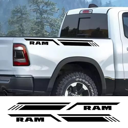 NonWoohdf Aufkleber für die Ladefläche von Pickups, Autostreifen-Dekor, Vinyl-Abdeckung für LKW, passend für Dodge RAM 1500 2500 3500 Rebel TRX-Zubehör NonWoohdf Aufkleber für die Ladefläche von Pickups, Autostreifen-Dekor, Vinyl-Abdeckung für LKW, passend für Dodge RAM 1500 2500 3500 Rebel TRX-Zubehör von NonWoohdf