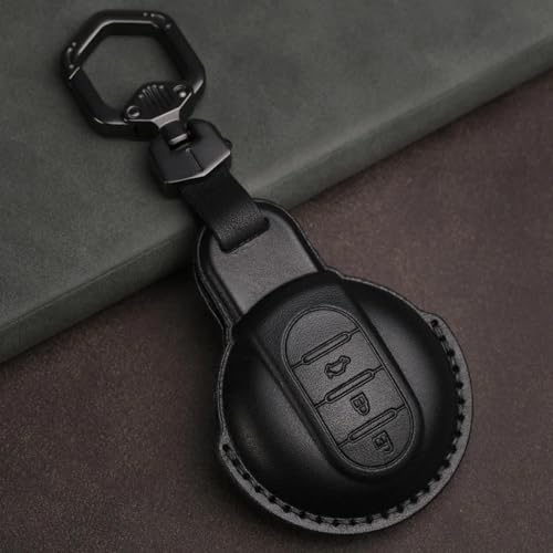 NonWoohdf Autoschlüsseltasche aus Leder, passend für BMW Mini Cooper 2014 2015 F55 3 F56 Schlüssel von NonWoohdf