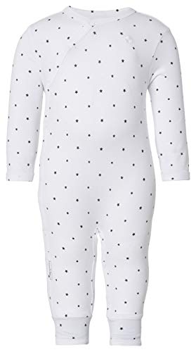 Noppies Unisex Baby U Playsuit Jrsy Lou Aop Strampler, White, 44 EU von Noppies