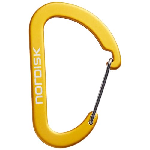 Nordisk Large Hooks 6-Pack Gelb - Vielseitige Aluminium Karabiner, 6 Stück, Größe One Size - Farbe Mustard von Nordisk