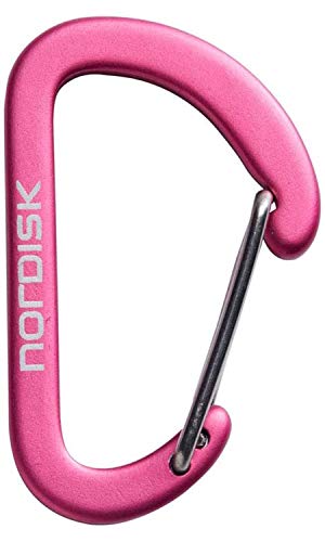 Nordisk Mini Hooks 12-Pack Pink - Kleine vielseitige Aluminium Karabiner, 12 Stück, Größe One Size - Farbe Cherry von Nordisk