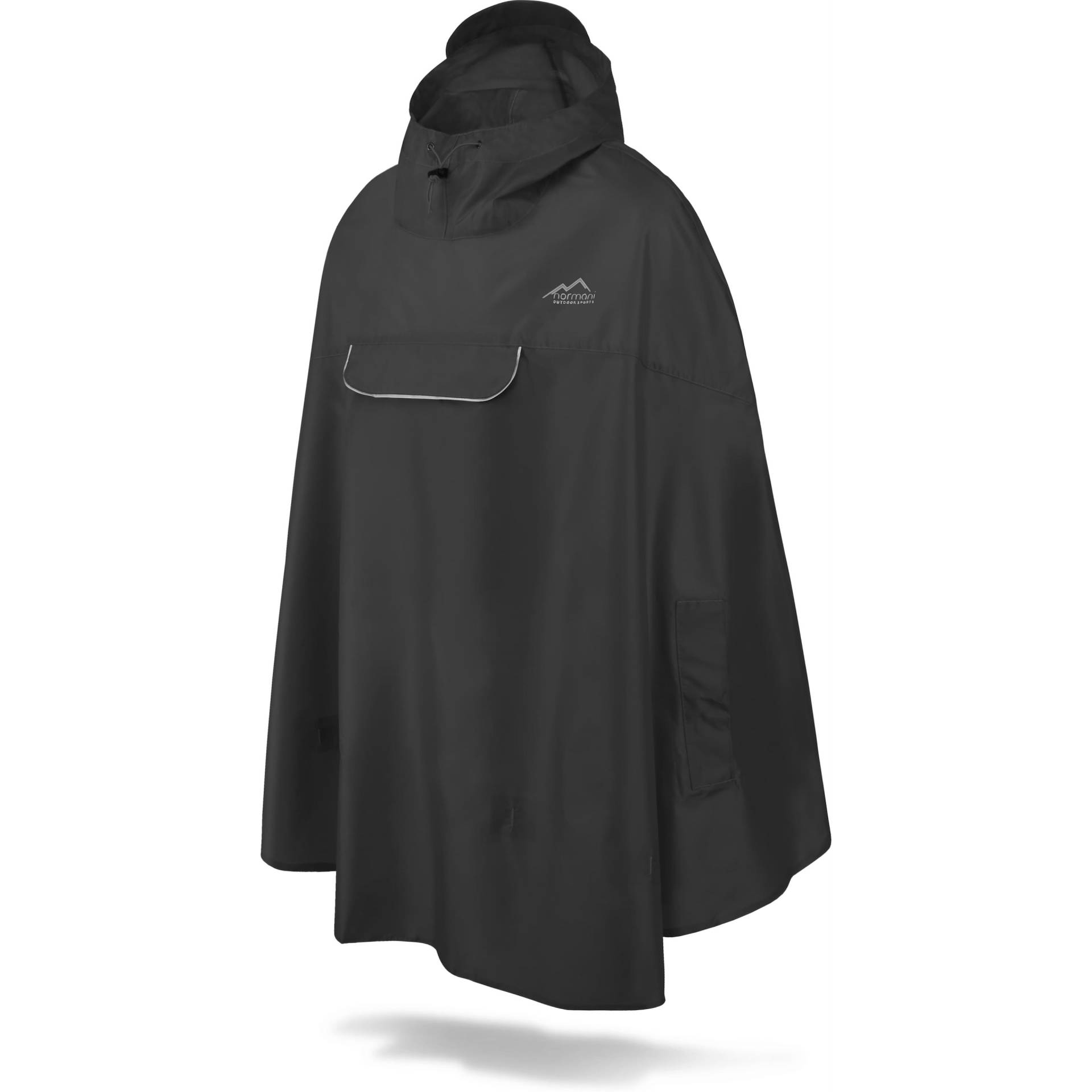 Normani, Herren, Jacke, Regenponcho Cherrapunji - 9213 (3XL), Schwarz, 3XL von Normani