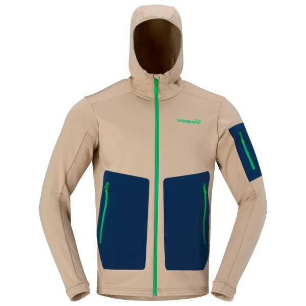 Norrøna - Falketind Warm2 Stretch Hood - Fleecejacke Gr S beige von Norrøna