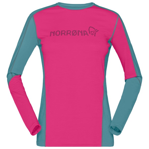 Norrøna - Women's Falketind Equaliser Merino Round Neck - Merinoshirt Gr S rosa von Norrøna