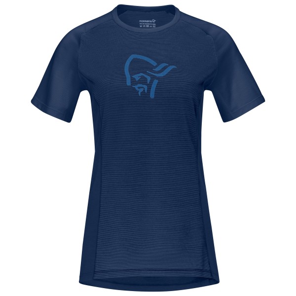 Norrøna - Women's Fjørå Wool T-Shirt - Radtrikot Gr M blau von Norrøna