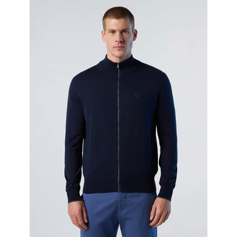 North Sails 12gg 699779 Full Zip Sweater Blau L Mann von North Sails