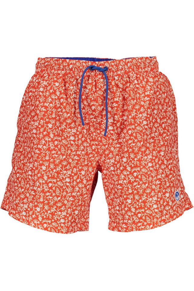 North Sails Badeshorts Herren Bade-Boxershorts Rot mit Muster - Bio-Baumwolle, Komfortfit North Sails Badeshorts Herren Bade-Boxershorts Rot mit Muster - Bio-Baumwolle, Komfortfit von North Sails
