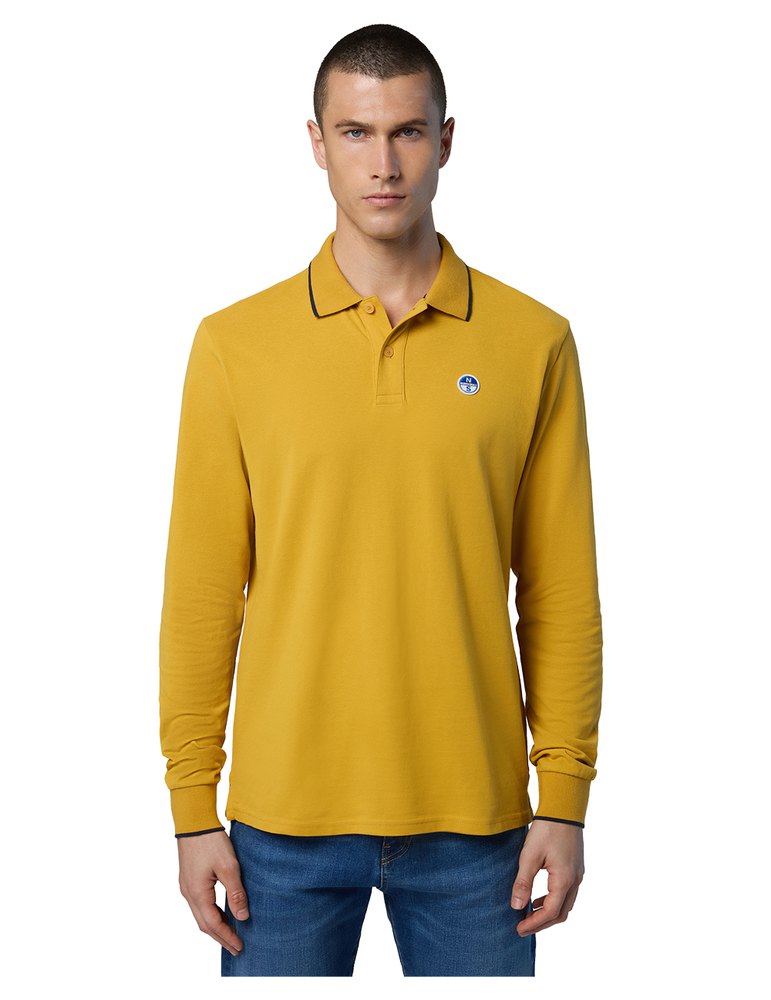 North Sails Basic Long Sleeve Polo Gelb 2XL Mann von North Sails