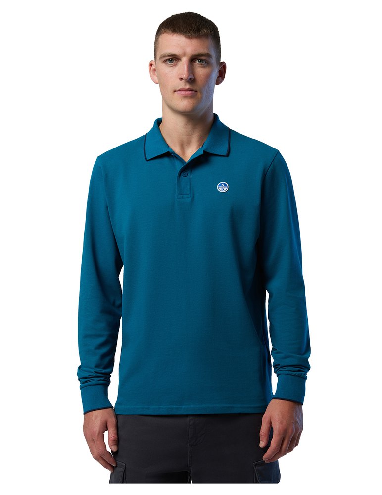 North Sails Basic Long Sleeve Polo Blau M Mann von North Sails