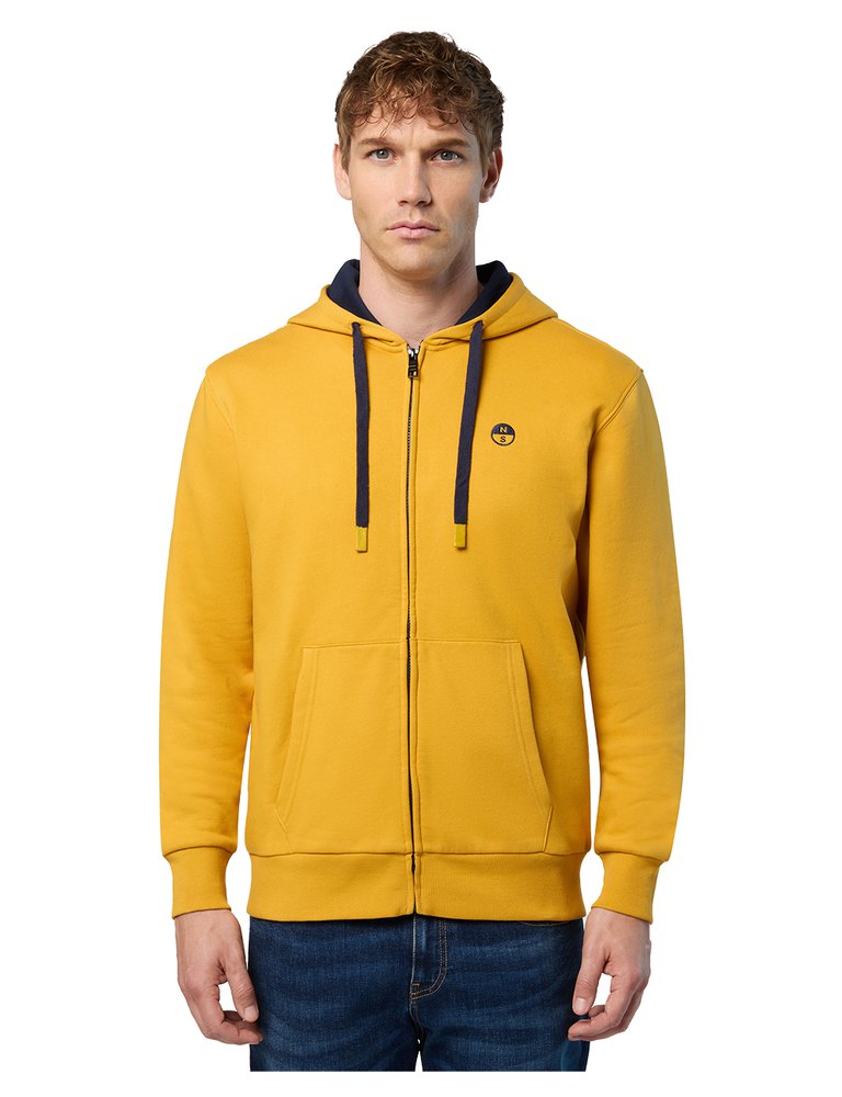 North Sails Logo Full Zip Sweatshirt Gelb M Mann von North Sails