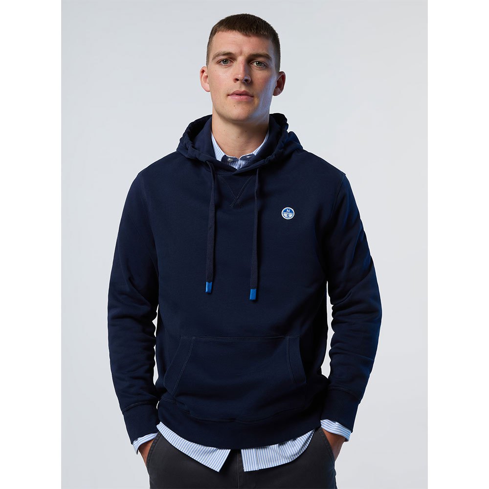 North Sails Logo Hoodie Blau L Mann von North Sails