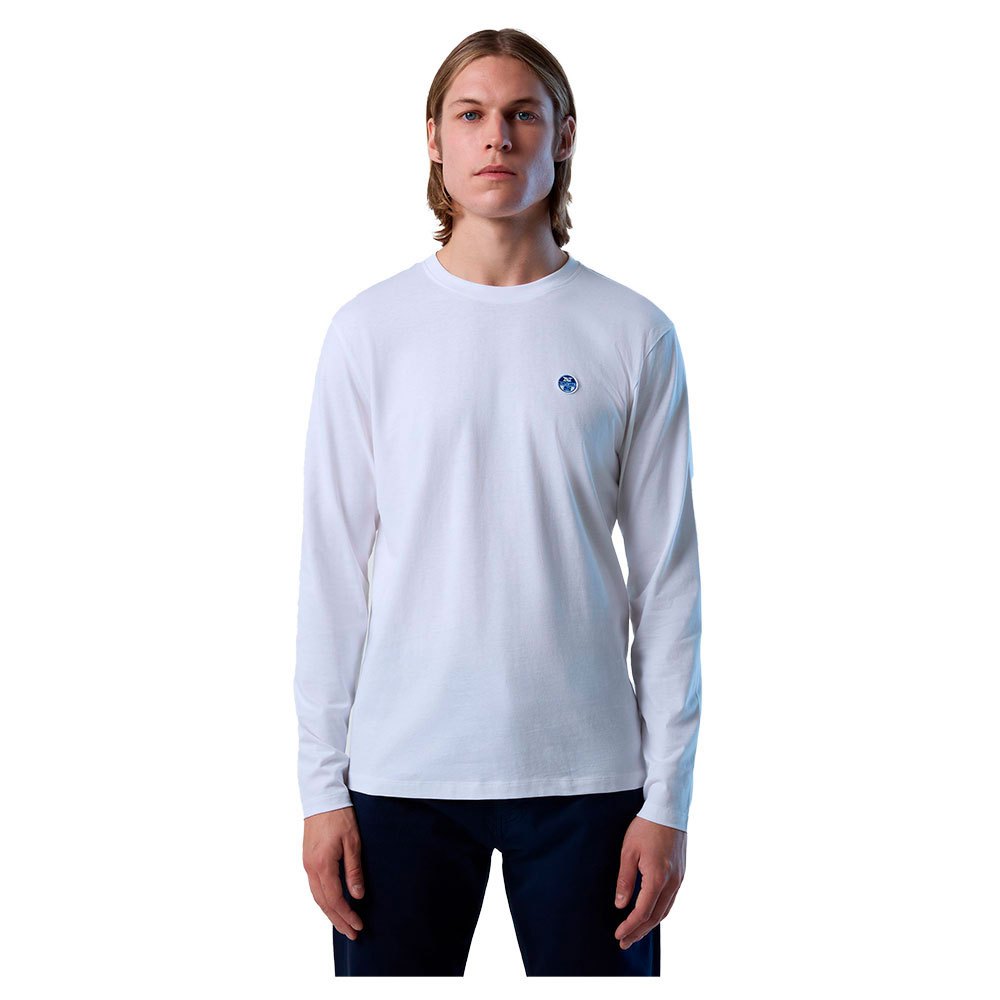 North Sails Logo Long Sleeve T-shirt Weiß M Mann von North Sails