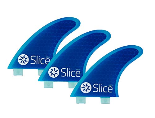 Slice Ultralight Hex Core S5 FCS-kompatible Surfbrettflossen - Blau - Hex Core für unglaubliche Festigkeit bei minimalem Gewicht von Northcore
