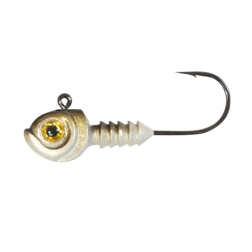 Northland Fishing Tackle Smeltinator Jigkopf, Premium-Bass-Angelköder für Schwimmköder und Kunststoffe, 3 Stück – 1/8 Unzen, Smelt, 2/0 Haken von Northland Fishing Tackle