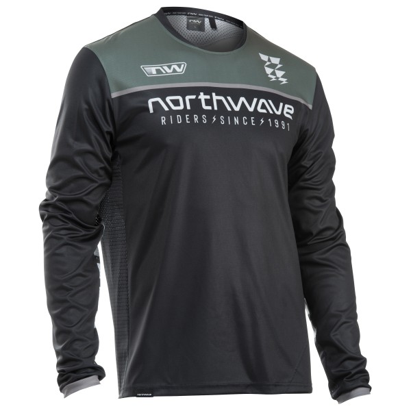 Northwave - Edge 2 Jersey Long Sleeve - Radtrikot Gr 3XL;L;M;XL;XXL grau/schwarz;oliv von Northwave