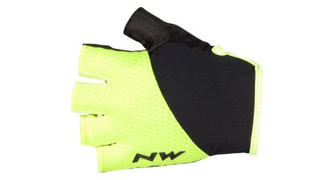 paar kurze handschuhe northwave fast grip gelb   schwarz von Northwave