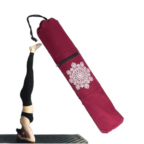Novent Yogamattenhalter, Yogamattentasche | Yogamatten-Halterung mit durchgehendem Reißverschluss - Yogamatten-Tragegepäck, Pilates-Gymnastik-Trainingsmattentasche mit verstellbarem Schultergurt und von Novent