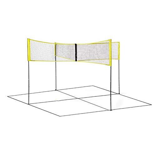 Nrkin Beachvolleyball Netz Set, Volleyball Netz,Beachvolleyball-Netz,volleyballnetz 4 Personen,Tragbares PE Langlebiges Cross Volleyballnetz Trainingsnetz.- 150cm 50cm/59.0619.69in On Each Side von Nrkin