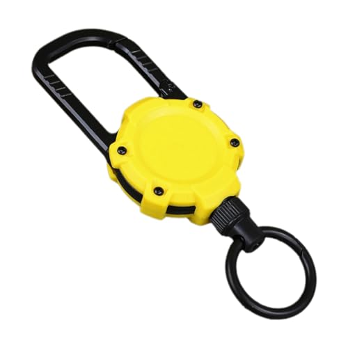 Nsssunnre Magnetischer Karabiner Schlüsselanhänger Outdoor Camping Klettern Schnappverschluss Schnalle Haken Halteseil Gelb von Nsssunnre