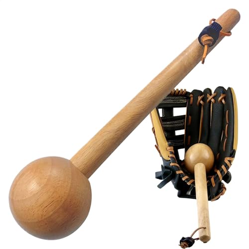 Baseball Glove Finishing Hammer, Rubber Wood Baseball Glove Hammer, Softball Glove Shaping Hammer with Glove Wrap Band, Bouncy Practice Ball, Portable Baseball Glove Mallets for Kids & Adult von Nuhjytgf