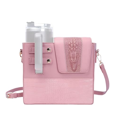 Nuhjytgf Tragbarer Wasserflaschenhalter, bezaubernde Wasserflaschentasche, Sport-Wasserhalter, leichte und verstellbare Flaschentasche, verstellbare Tasche für Wandern, Outdoor-Aktivitäten, rose, von Nuhjytgf