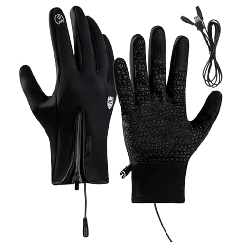 Thermal Winter Gloves | Rechargeable Heated Gloves | Heated Ski Mittens | Waterproof Ski Mittens | Safe & Comfortable Hand Warmers | Thermal Gloves for Cold Weather Protection von Nuhjytgf