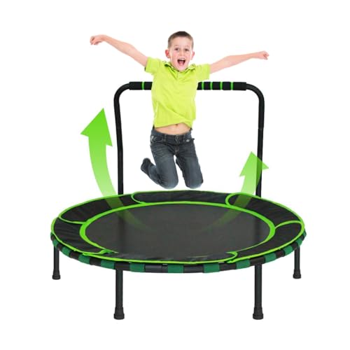 Trampolin Kinder Indoor Outdoor Ø91cm, Mini Trampolin Jumping Fitness Trampolin faltbar Gartentrampolin mit Griff und Sicherheitspolster, Kindertrampolin für Jungen Mädchen ab 3 Jahre Trampolin Kinder Indoor Outdoor Ø91cm, Mini Trampolin Jumping Fitness Trampolin faltbar Gartentrampolin mit Griff und Sicherheitspolster, Kindertrampolin für Jungen Mädchen ab 3 Jahre von Nukdey