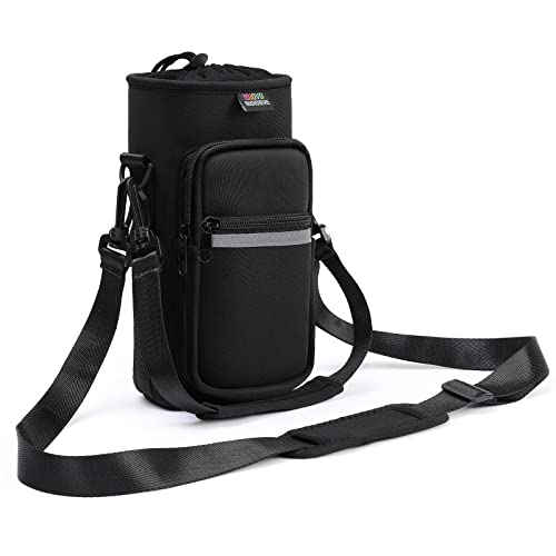 Nuovoware Flaschenhalter Trinkflasche Molle Beutel, Isolierte Neopren Kessel mit Verstellbar Schultergurt und Front Reißverschluss Tasche für Wandern Laufen Radfahren Jagd Reisen - Kohlenschwarz Nuovoware Flaschenhalter Trinkflasche Molle Beutel, Isolierte Neopren Kessel mit Verstellbar Schultergurt und Front Reißverschluss Tasche für Wandern Laufen Radfahren Jagd Reisen - Kohlenschwarz von Nuovoware