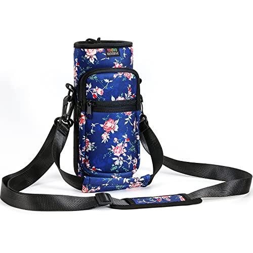 Nuovoware Flaschenhalter Trinkflasche Molle Beutel 25oz/710ml, Isolierte Neopren Kessel mit Schultergurt und Front Reißverschluss Tasche für Wandern Laufen Radfahren Jagd Reisen - Blaue Pfingstrose Nuovoware Flaschenhalter Trinkflasche Molle Beutel 25oz/710ml, Isolierte Neopren Kessel mit Schultergurt und Front Reißverschluss Tasche für Wandern Laufen Radfahren Jagd Reisen - Blaue Pfingstrose von Nuovoware
