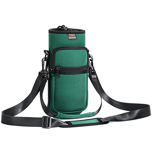 Nuovoware Flaschenhalter Trinkflasche Molle Beutel 25oz/710ml, Isolierte Neopren Kessel mit Schultergurt und Front Reißverschluss Tasche für Wandern Laufen Radfahren Jagd Reisen - Dunkelgrün Nuovoware Flaschenhalter Trinkflasche Molle Beutel 25oz/710ml, Isolierte Neopren Kessel mit Schultergurt und Front Reißverschluss Tasche für Wandern Laufen Radfahren Jagd Reisen - Dunkelgrün von Nuovoware