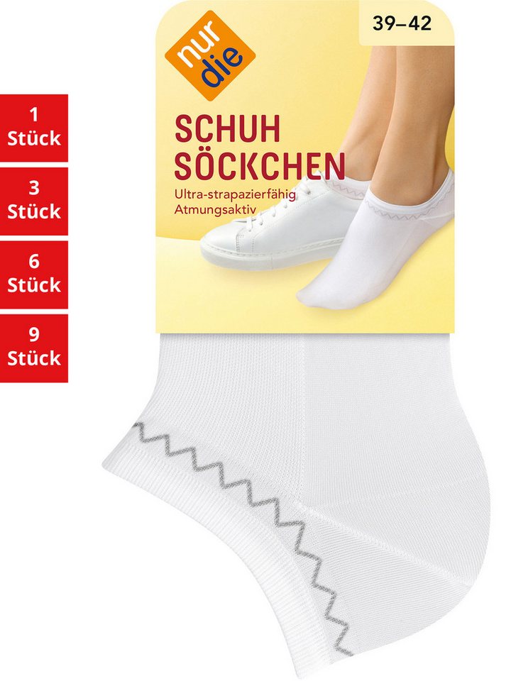 Nur Die Füßlinge Schuhsöckchen Damen (1er/3er/6er/9er Pack, 3-Paar) sneaker-socken strumpf strümpfe von Nur Die