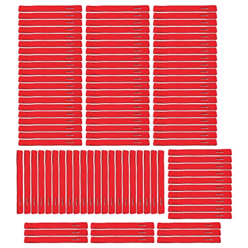 Nuvollo Angelrutengurte, 100 Stück Angelrutengurte mit Führungsringschlitz, Spinnrutengurthalter für Feste Angelruten (Red) von Nuvollo