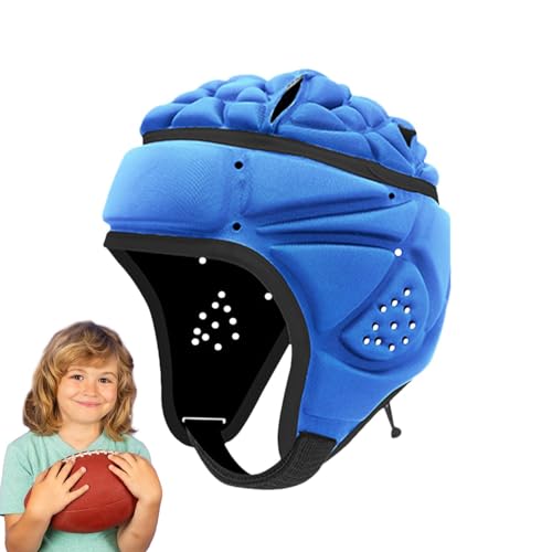 1/3 Stück Rugby-Helm-Kopfschutz – Atmungsaktiver Schutzhelm, Fußball-Kopfbedeckung, Scrum-Kappe | Fußball-Kopfschützer Mit Elastischen Rückengurten, Rugby-Helm-Scrum-Kappe Für Fußball-Hockey von Nuyhadds