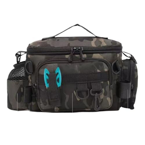 Angeltasche, Tackle-Taschen, große Kapazität, Angeltasche, Fangfischtasche, multifunktionale Angelrutentaschen, tragbare Fischtaschen zum Fangen von Ködern, Rolle oder Werkzeugen (Schwarz, Camouflage, Angeltasche, Tackle-Taschen, große Kapazität, Angeltasche, Fangfischtasche, multifunktionale Angelrutentaschen, tragbare Fischtaschen zum Fangen von Ködern, Rolle oder Werkzeugen (Schwarz, Camouflage, von Nuyhgtr